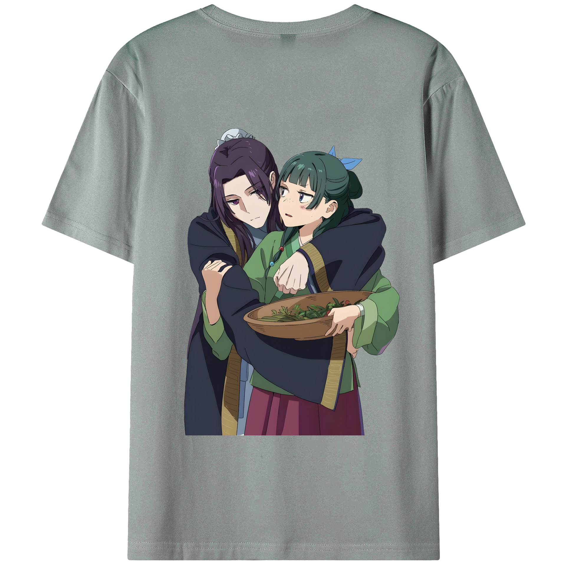（画像用） 薬屋のひとりごと The Apothecary Diaries 綿100％ メンズ半袖Tシャツ（バックプリント） 通気性